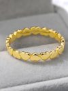 Stainless Steel Heart Rings For Women Gold Color Heart Engagement Wedding Ring Luxury Wedding Aesthetic Fashion Jewelry Gift