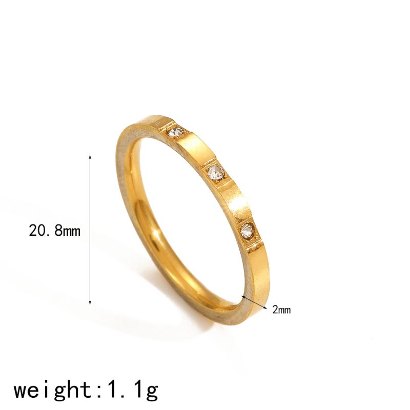 Tarnish Free Dainty Rings Stainless Steel 18K Gold Plated Knuckle Rings For Lady waterproof Minimalist Gold Rings For Women - Image 7