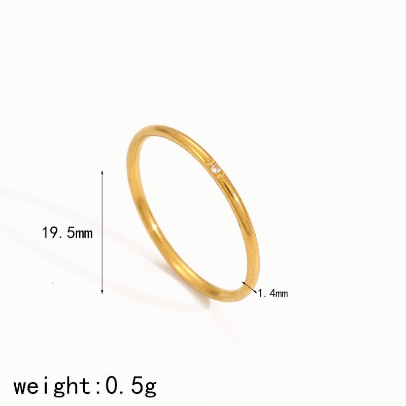 Tarnish Free Dainty Rings Stainless Steel 18K Gold Plated Knuckle Rings For Lady waterproof Minimalist Gold Rings For Women - Image 9