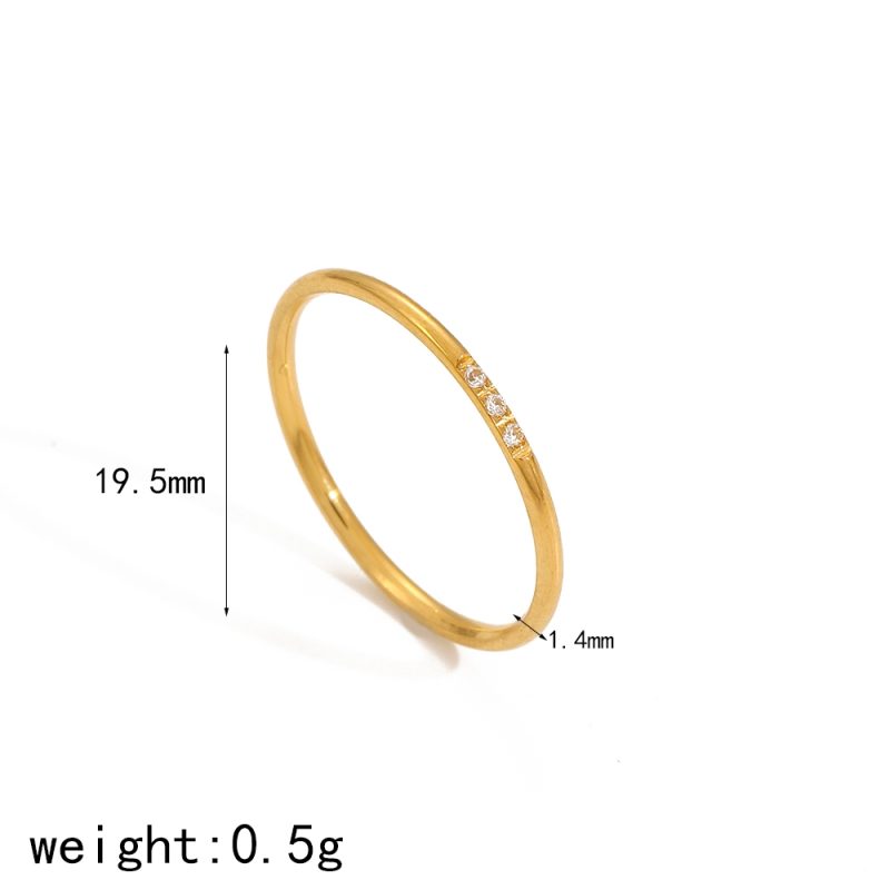 Tarnish Free Dainty Rings Stainless Steel 18K Gold Plated Knuckle Rings For Lady waterproof Minimalist Gold Rings For Women - Image 11