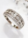 Huitan Stylish Lady Silver Color Finger Ring with Bright Zirconia Female Fashion Wedding Band Accessories Women Jewelry Gift