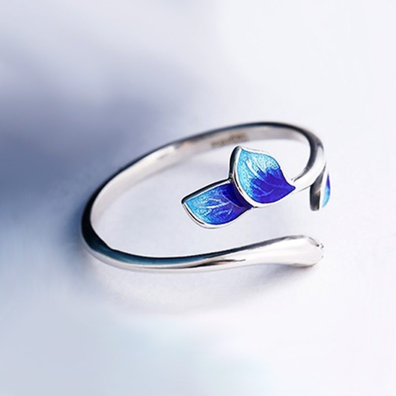 Fashion Accessories Green Color Leaves and Twig Wrap Around Ring Silver Color Nature Inspired Fine Jewelry for Women Adjustable - Image 16