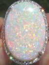 2024 Milangirl Large Oval Fire Opal Rings for Women Fashion Jewelry White Moonstone Bright Color S for Women Wedding Engagement