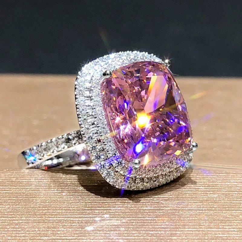 2024 Milangirl Large Oval Fire Opal Rings for Women Fashion Jewelry White Moonstone Bright Color S for Women Wedding Engagement - Image 26