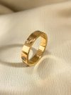 Trendy Stainless Steel Rose Gold Color Love Ring for Women Men Couple Shiny Zircon Rings Jewelry Wedding Gift