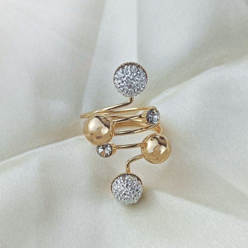 Crystal Stone Rings for Women Exaggerated Hollow Wide Open Ring Female Fashion Geometric Wedding Party Finger Jewelry Gifts - Image 13