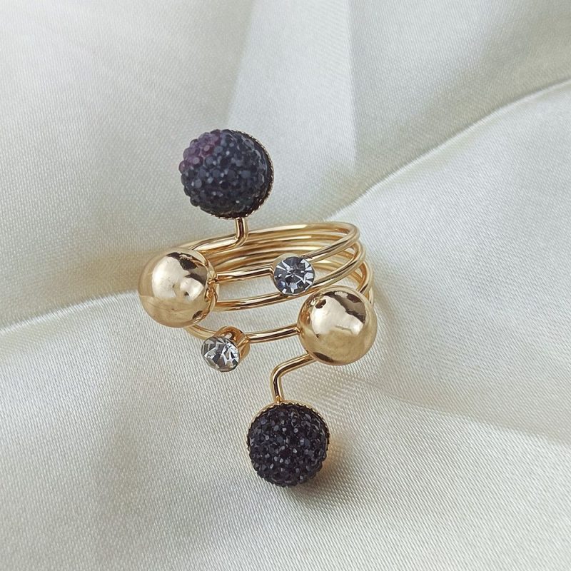 Crystal Stone Rings for Women Exaggerated Hollow Wide Open Ring Female Fashion Geometric Wedding Party Finger Jewelry Gifts - Image 14