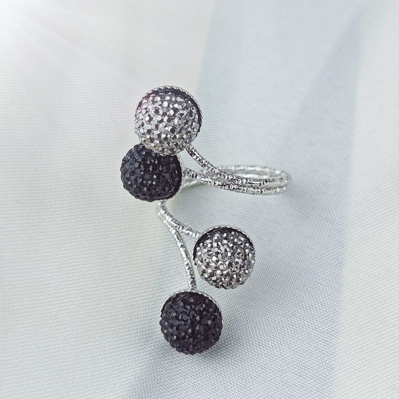Crystal Stone Rings for Women Exaggerated Hollow Wide Open Ring Female Fashion Geometric Wedding Party Finger Jewelry Gifts - Image 16