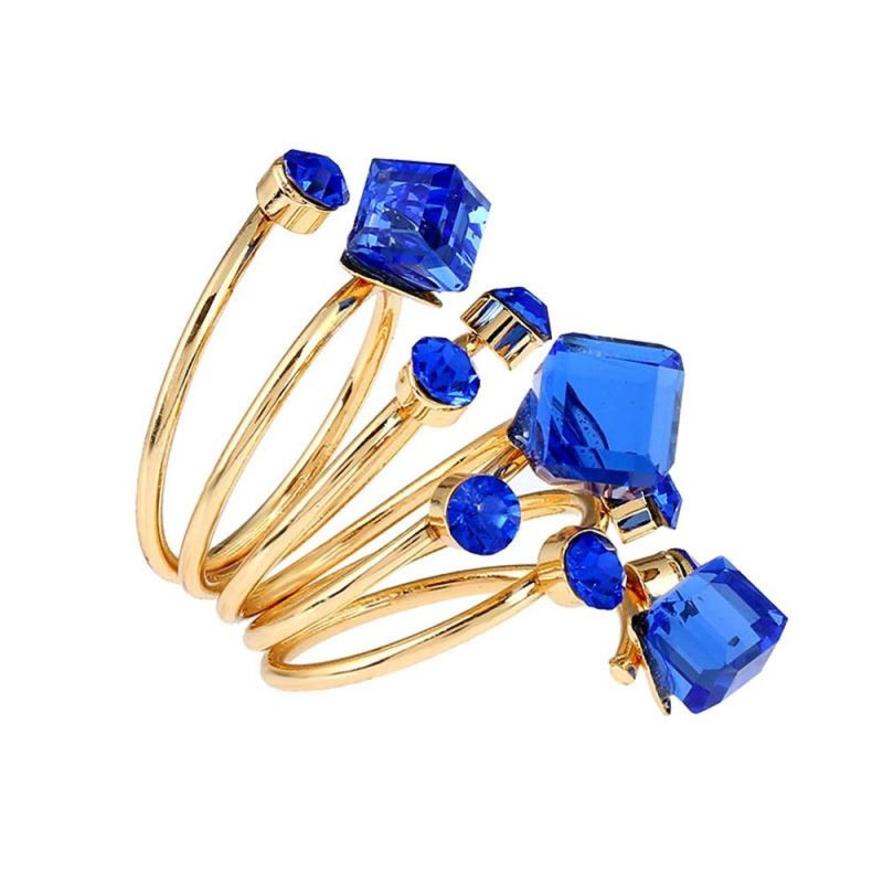 Crystal Stone Rings for Women Exaggerated Hollow Wide Open Ring Female Fashion Geometric Wedding Party Finger Jewelry Gifts - Image 18