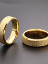 UAGE High quality Fashion Simple Scrub Stainless Steel Women 's Rings 2 mm Width Rose Gold Color Finger Gift For Girl Jewelry