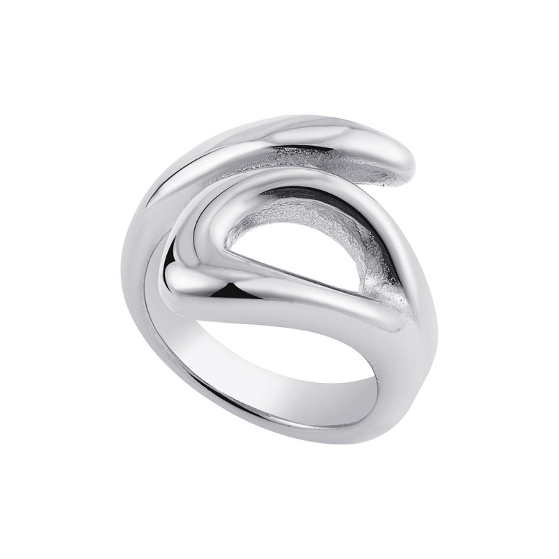 Creative Gold Color Stainless Steel Rings for Women Punk Chunky Irregular Smooth Round Dome Ring Female Statement Jewelry Gift - Image 6