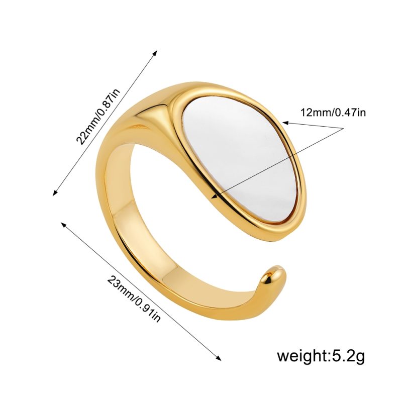 Creative Gold Color Stainless Steel Rings for Women Punk Chunky Irregular Smooth Round Dome Ring Female Statement Jewelry Gift - Image 13