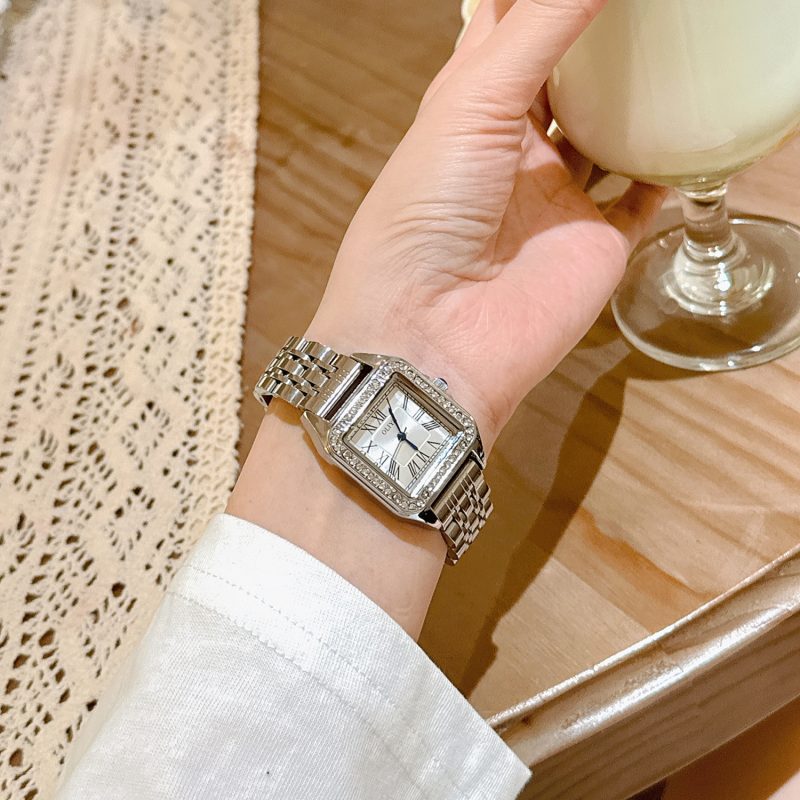 New Style Full Diamond Women's Watch Luxury Brand Stainless Steel Women's Business Watch Quartz Watch Gift for Female Students - Image 4