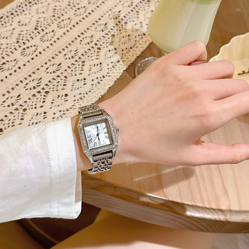 New Style Full Diamond Women's Watch Luxury Brand Stainless Steel Women's Business Watch Quartz Watch Gift for Female Students - Image 6