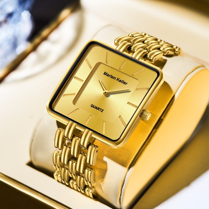 Square Gold Women Bracelet Watch Top Brand Luxury Waterproof Retro Advanced Chain Watch Gift Ladies Wrist Watch For Female Clock