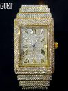 2025 Luxury Brand UNIGUET Quartz Diamond Watch For Men Fashion Hip Hop Full Diamond Bling Jewelry Wristwatches Man Dropshipping