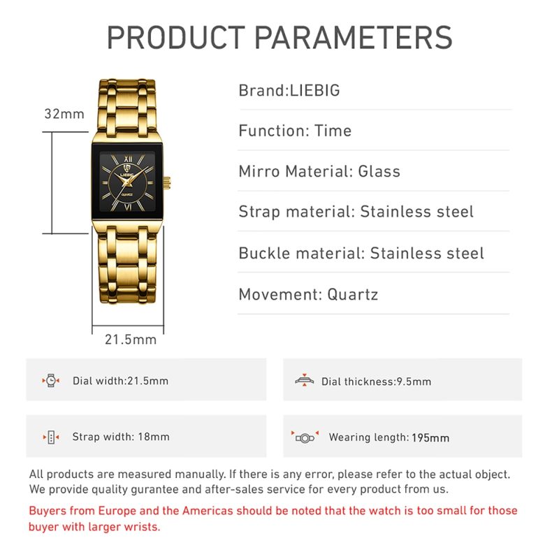 LIEBIG New Simple Waterproof Quartz Wristwatches Fashion Luxury Women's Watches Ladies Elegant Stainless Steel Strap Time Watch - Image 6