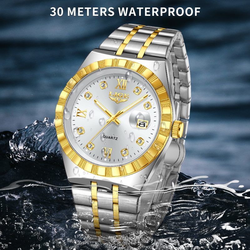 LIGE 2025 TOP women quartz watches simple luxury luminous stainless steel calendar waterproof Ladies Watch reloj de mujer+BOX - Image 5