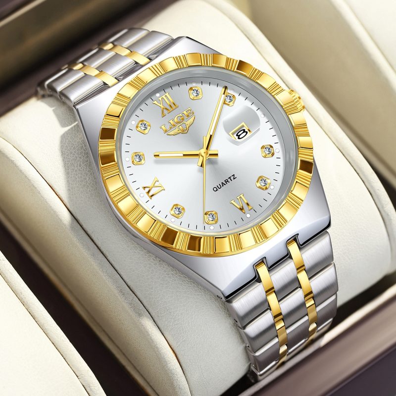 LIGE 2025 TOP women quartz watches simple luxury luminous stainless steel calendar waterproof Ladies Watch reloj de mujer+BOX - Image 6