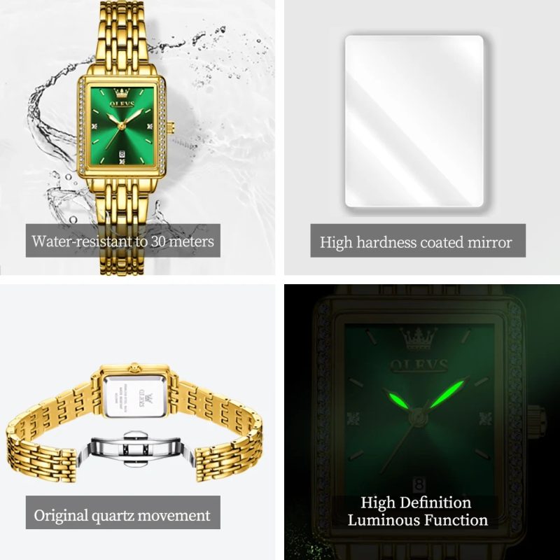 OLEVS 9995 Elegant Quartz Ladies Womens Wristwatces Date Watch for Women Luxury Waterproof Luminous Watches Relojes Para Mujer - Image 5
