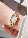 Ladies Watch Luxury Gold Square Simple Luxury Quartz Watch Fashion Stainless Steel Women's Business Clock Dress Gift Watches