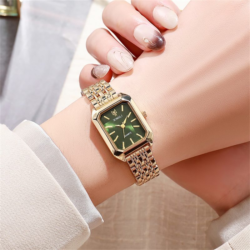 Ladies Watch Luxury Gold Square Simple Luxury Quartz Watch Fashion Stainless Steel Women's Business Clock Dress Gift Watches - Image 3