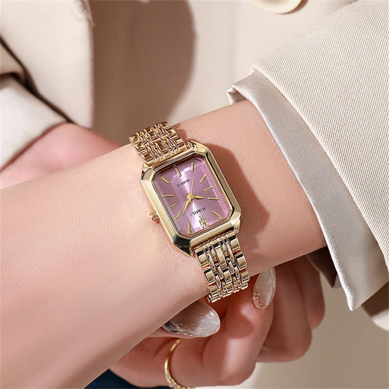 Ladies Watch Luxury Gold Square Simple Luxury Quartz Watch Fashion Stainless Steel Women's Business Clock Dress Gift Watches - Image 4