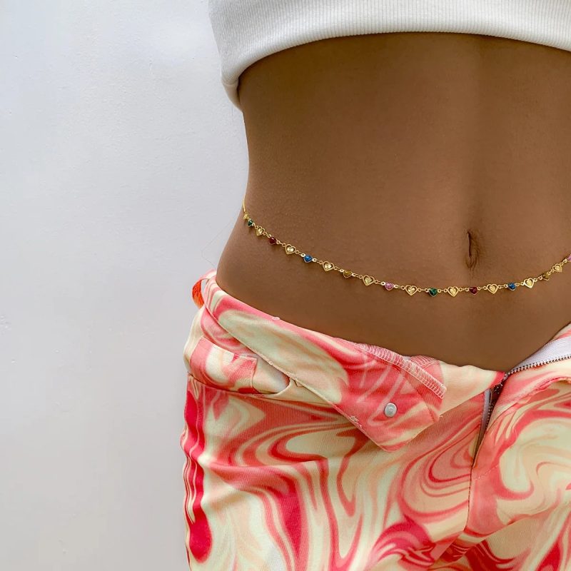 Fashionable and Sexy Round Bead Chain Double Waist Chain Simple Metal Thick Chain Body Chain Women's Belly Waist Decoration - Image 14