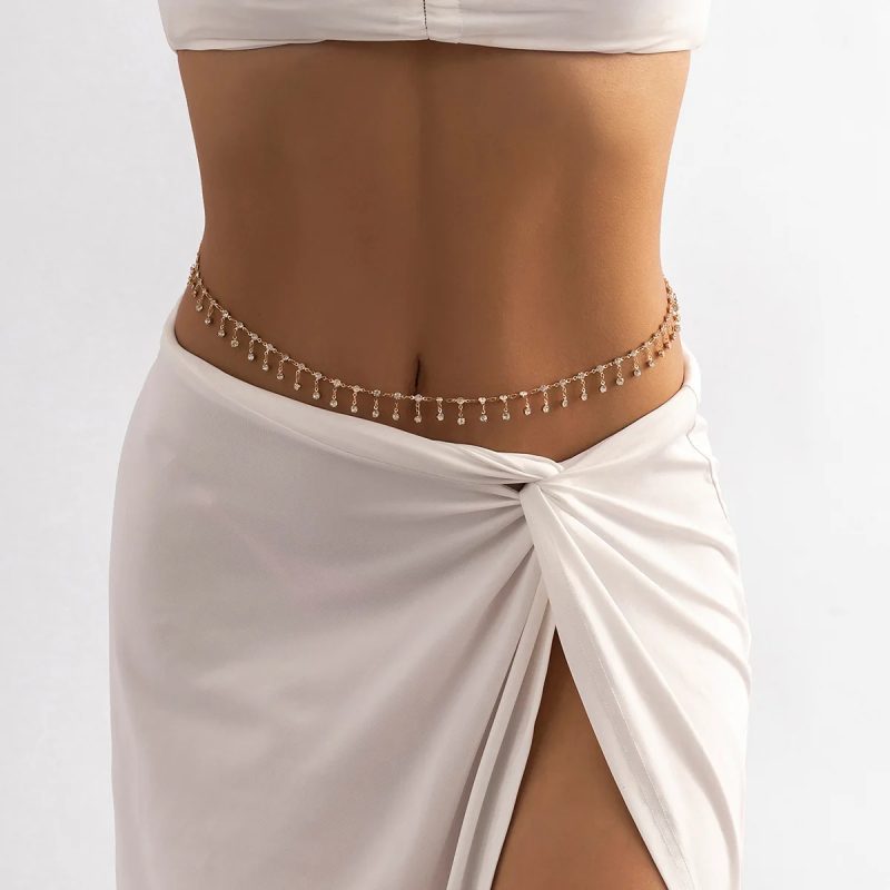 Fashionable and Sexy Round Bead Chain Double Waist Chain Simple Metal Thick Chain Body Chain Women's Belly Waist Decoration - Image 21