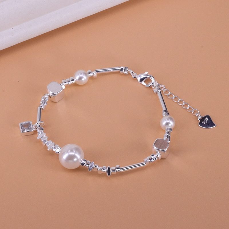 New 925 Silver Gold Color Geometric Beads Adjustable Punk String Bracelet For Woman Girl Fashion Jewelry Gift Dropship Wholesale - Image 37