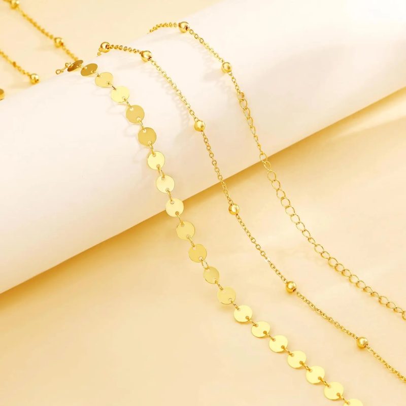 Bikini Waist Beads for Women Coin Dainty Body Chain for Women，Silver Plated Gold Plated Belly Chain Adjustable Body Chain - Image 5