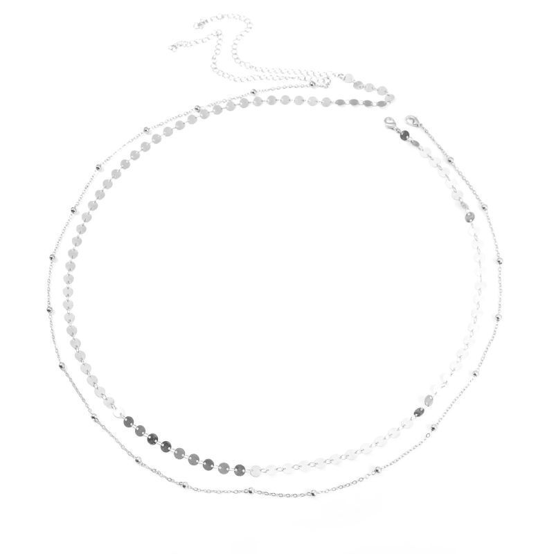 Bikini Waist Beads for Women Coin Dainty Body Chain for Women，Silver Plated Gold Plated Belly Chain Adjustable Body Chain - Image 6