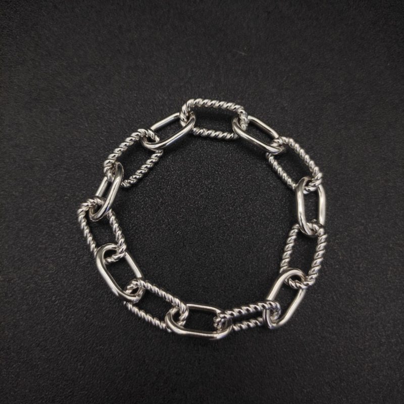 S925 sterling silver new Madison chain bracelet unisex personality classic fashion retro hip-hop trend luxury jewelry party gift - Image 7