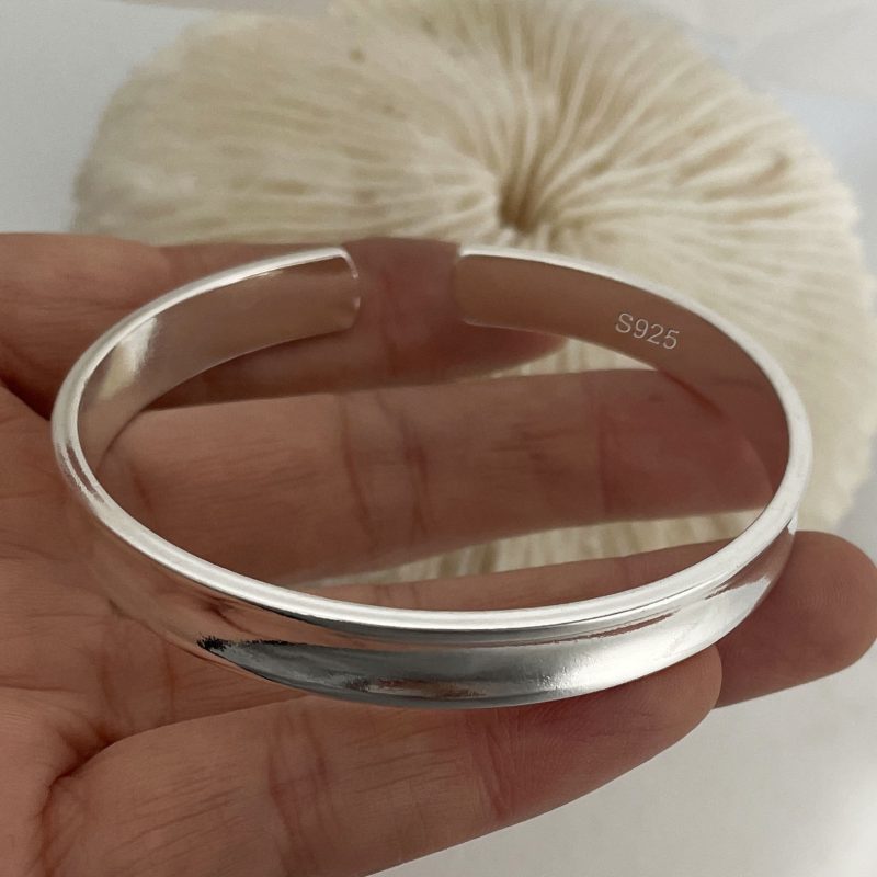925 Sterling Silver Bracelets for Women Chain Accessories Trend Vintage Simple Heart Pendant Party Jewelry Gift - Image 7