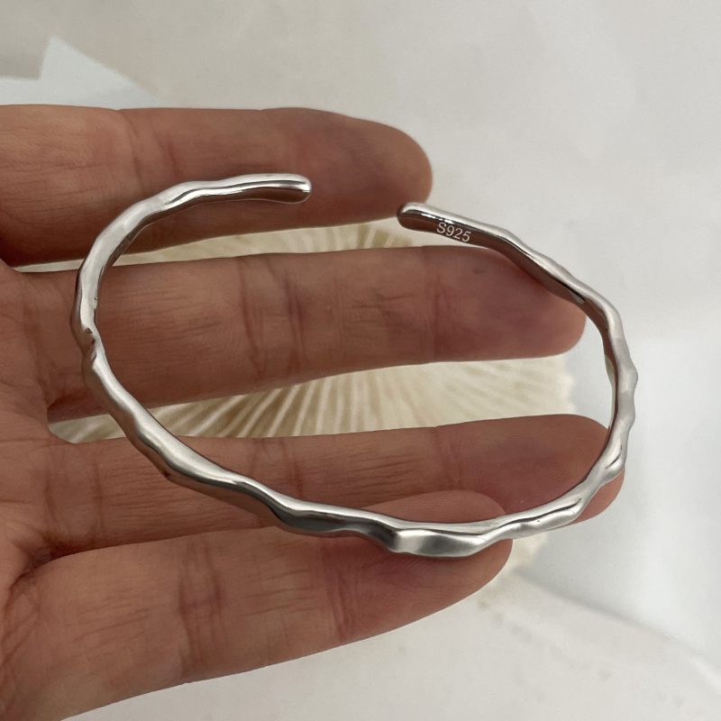925 Sterling Silver Bracelets for Women Chain Accessories Trend Vintage Simple Heart Pendant Party Jewelry Gift - Image 8