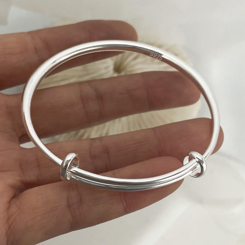 925 Sterling Silver Bracelets for Women Chain Accessories Trend Vintage Simple Heart Pendant Party Jewelry Gift - Image 9