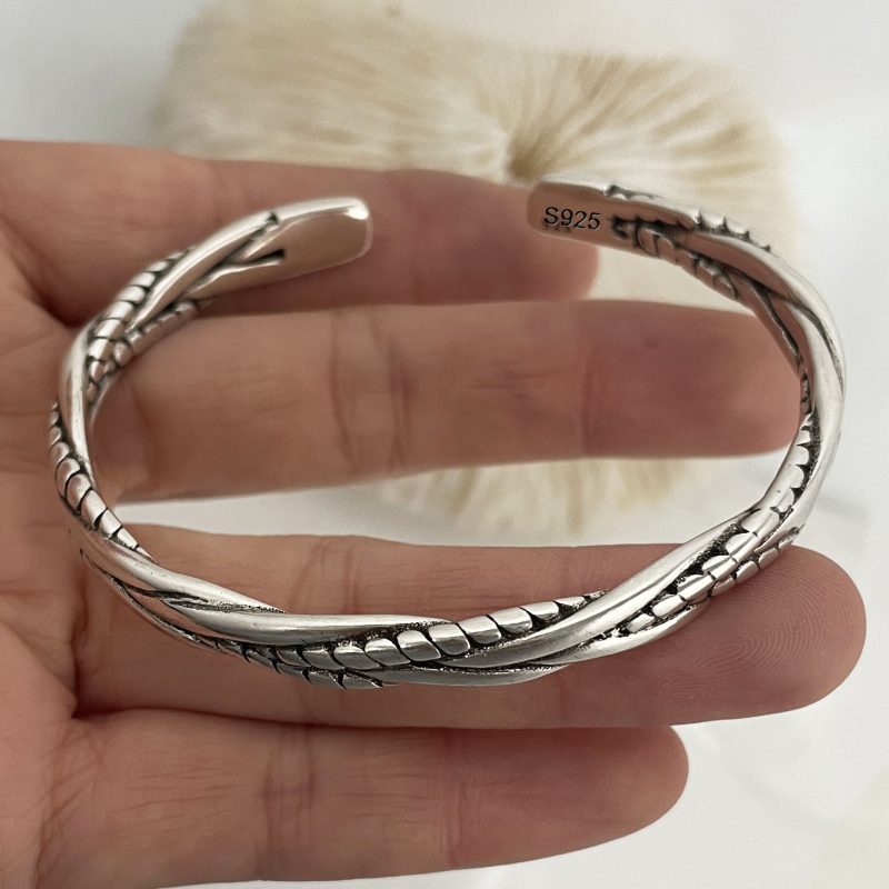 925 Sterling Silver Bracelets for Women Chain Accessories Trend Vintage Simple Heart Pendant Party Jewelry Gift - Image 12