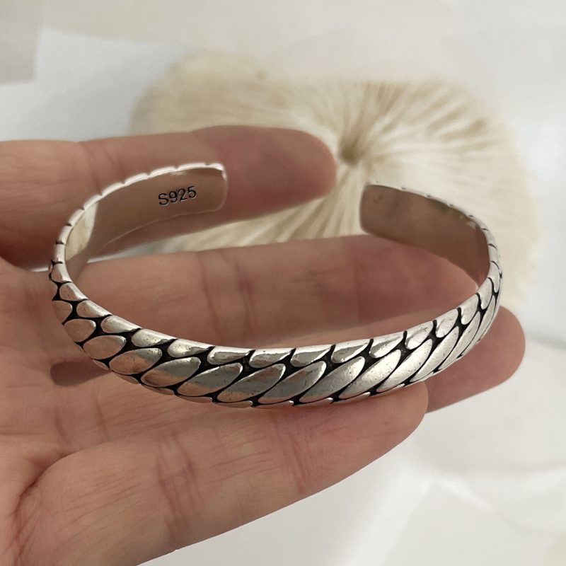 925 Sterling Silver Bracelets for Women Chain Accessories Trend Vintage Simple Heart Pendant Party Jewelry Gift - Image 14