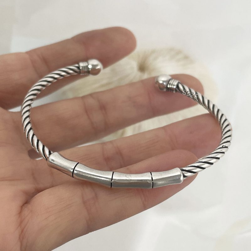 925 Sterling Silver Bracelets for Women Chain Accessories Trend Vintage Simple Heart Pendant Party Jewelry Gift - Image 16