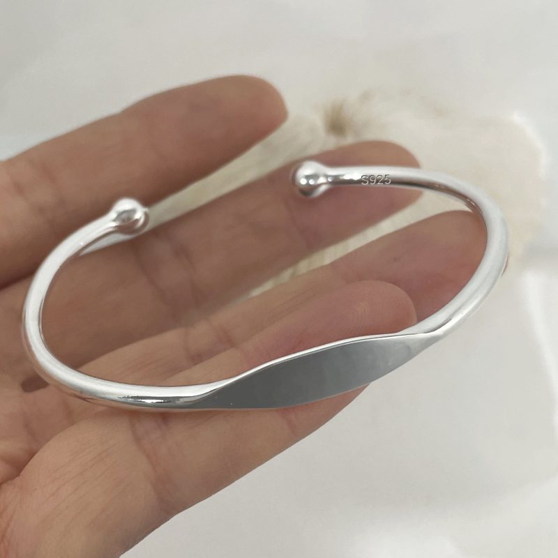 925 Sterling Silver Bracelets for Women Chain Accessories Trend Vintage Simple Heart Pendant Party Jewelry Gift - Image 25