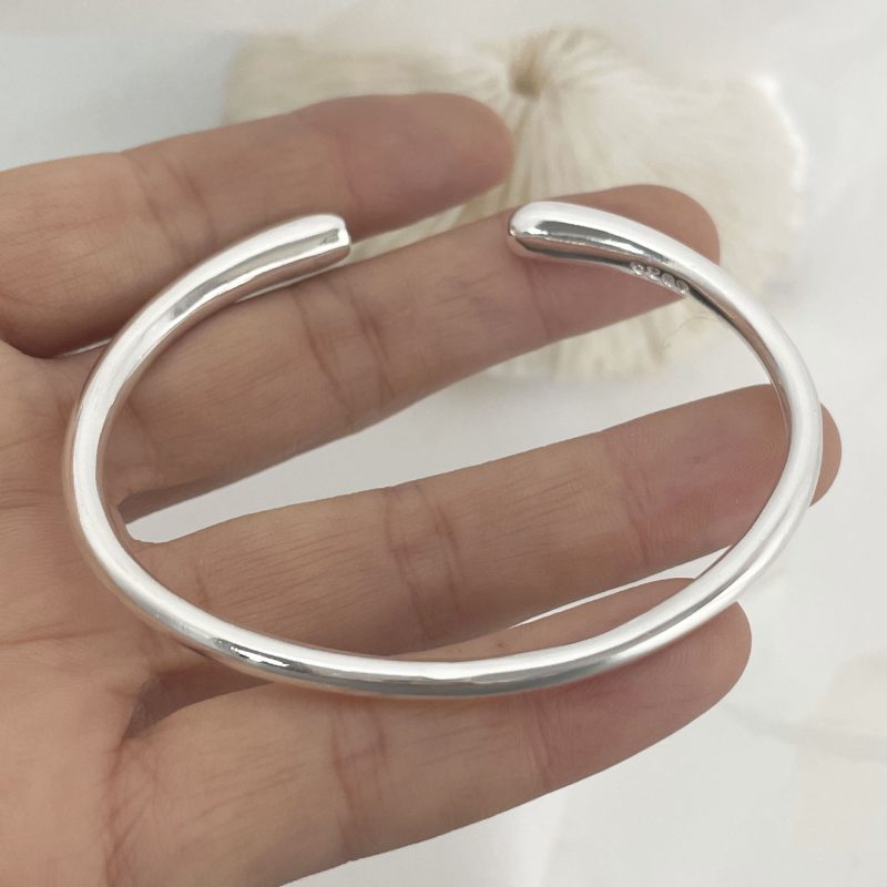 925 Sterling Silver Bracelets for Women Chain Accessories Trend Vintage Simple Heart Pendant Party Jewelry Gift - Image 26