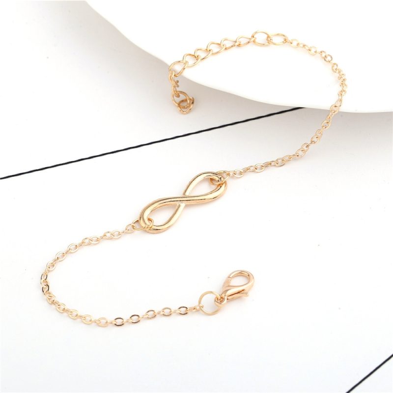 L040 Hot Minimalist Punk Vintage Bijoux Fashion Charm Infinity 8 Bracelets For Women Gift Men Chain Tiny Bangles Cheap Jewelry - Image 3