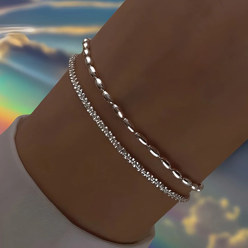 6Pcs 925 Sterling Silver Rhinestone Bracelets for Women Girls Luxury Korean Sparkling Starry Sky Charm Bracelets Party Jewelry - Image 11