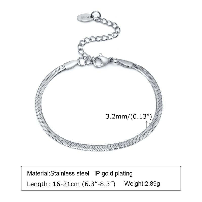 Women Chain Bracelet Silver Color, Stainless Steel Link Stackable Bracelets, Layered Fashion Accessories Gifts - Image 14