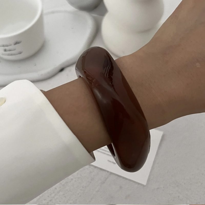 DIEZI Punk Big Geometric irregular Bangles Fashion Hip Hop Acrylic Wide Bangles Bracelets For Women Men New Gift Jewelry - Image 6