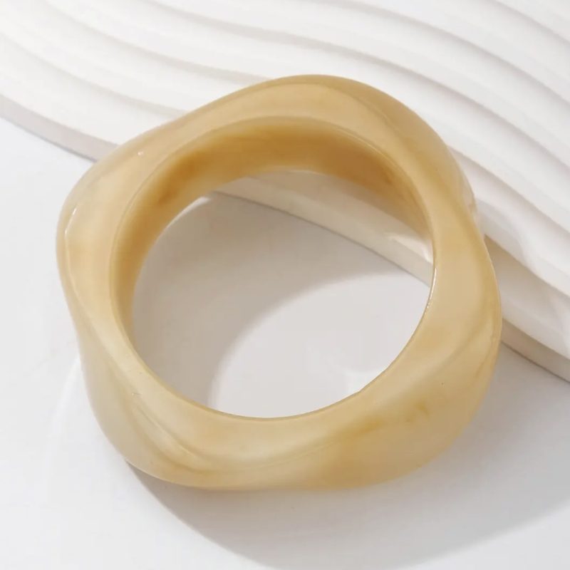 DIEZI Punk Big Geometric irregular Bangles Fashion Hip Hop Acrylic Wide Bangles Bracelets For Women Men New Gift Jewelry - Image 7