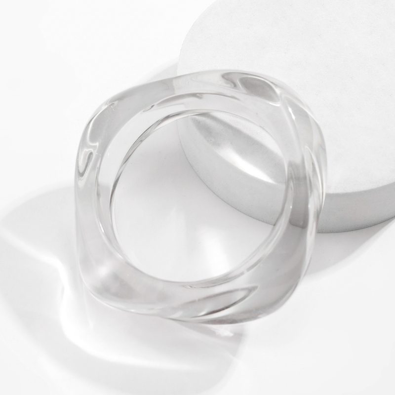 DIEZI Punk Big Geometric irregular Bangles Fashion Hip Hop Acrylic Wide Bangles Bracelets For Women Men New Gift Jewelry - Image 10