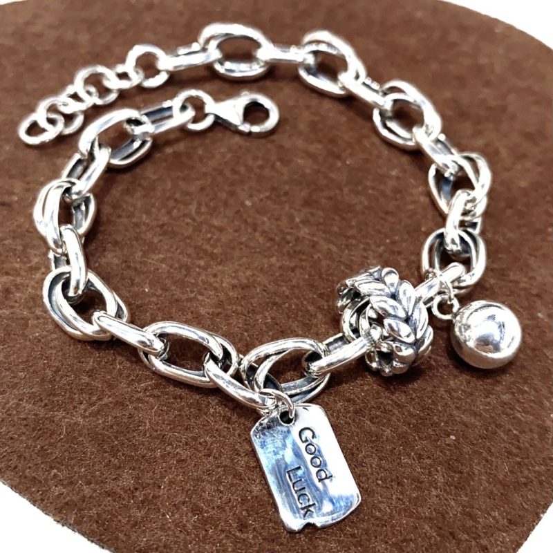 925 Sterling Silver Bracelet Geometric Cube Circle Punk Asymmetric Beaded For Woman Girl Fashion Jewelry Gift Dropship Wholesale - Image 8