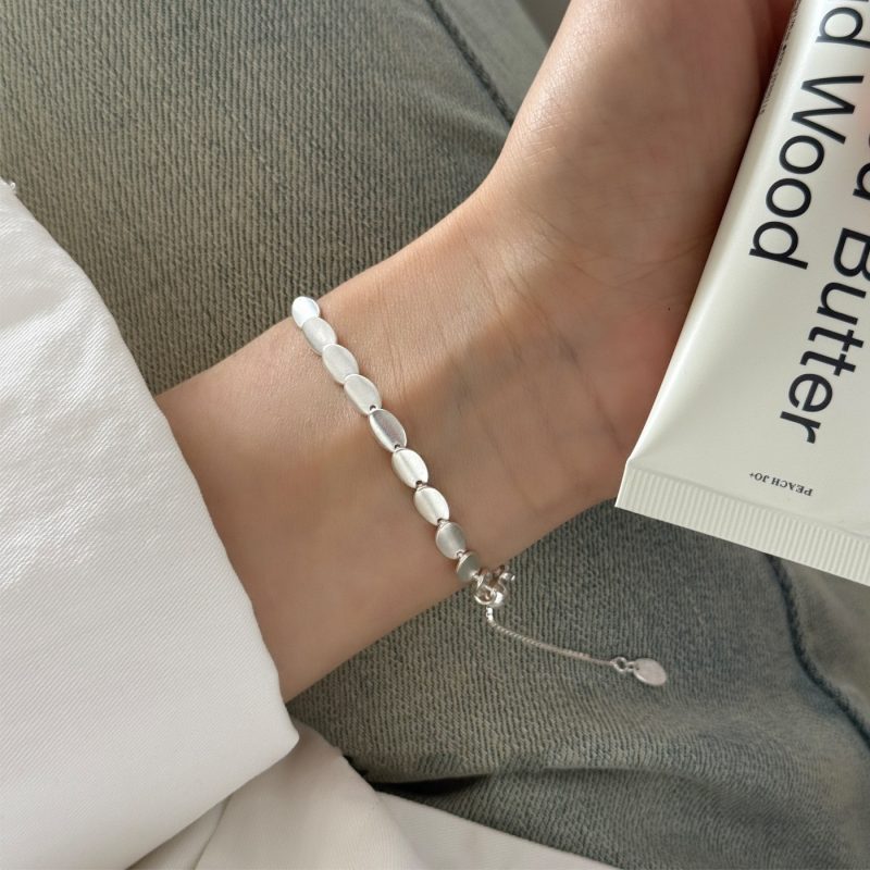 925 Sterling Silver Bracelet Geometric Cube Circle Punk Asymmetric Beaded For Woman Girl Fashion Jewelry Gift Dropship Wholesale - Image 29
