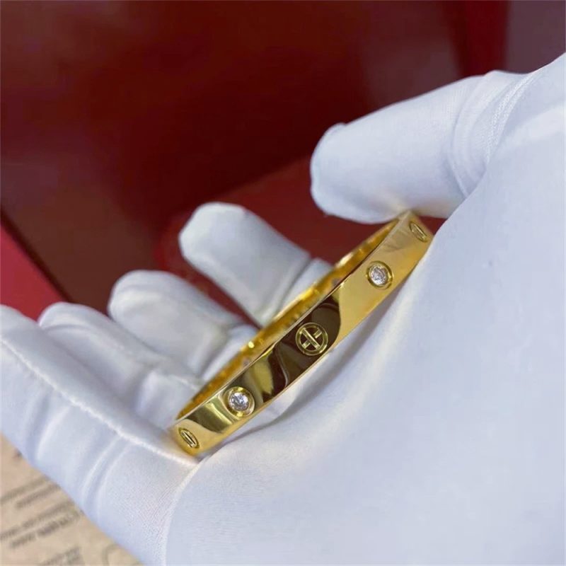2023 New Design Gold Color Zircon And Cross Nut Nail Bracelet Gold & Bangle For Woman Stainless Steel Screw Brand Jewelry - Image 11
